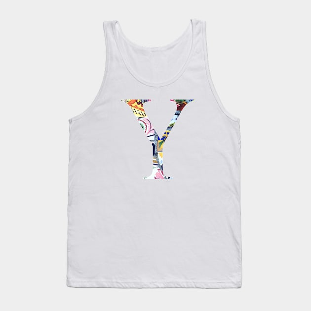 Barcelona Gaudi Mosaic Upsilon Greek Sorority Letter Tank Top by aterkaderk